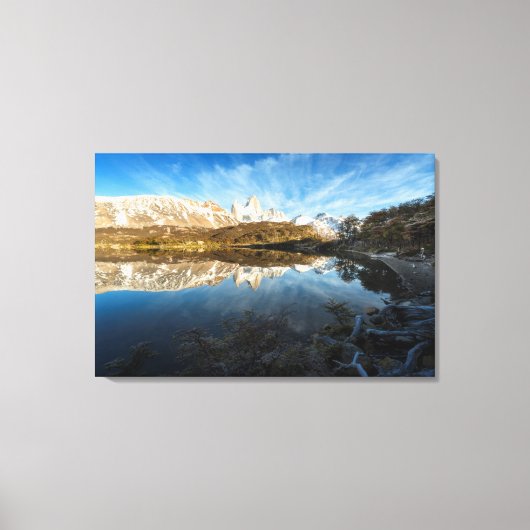 Reflectie op patagonië canvas afdruk (Voorkant)