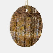 Reflectie op stille kreek in Greenbelt Park Keramisch Ornament (Rechts)