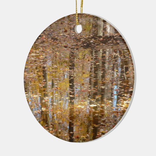 Reflectie op stille kreek in Greenbelt Park Keramisch Ornament (Links)