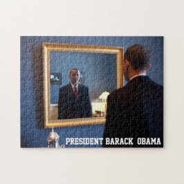 reflectie over Barack Obama Mirror Legpuzzel