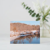 Reflectie over de Ashuelot in februari Briefkaart (Staand voorkant)