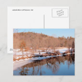 Reflectie over de Ashuelot in februari Briefkaart (Voorkant / Achterkant)