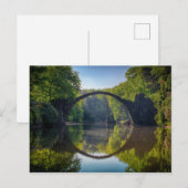 Reflectie over de brug van de Koel Briefkaart (Voorkant / Achterkant)
