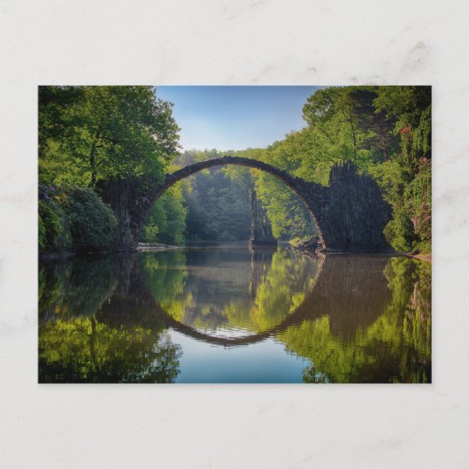 Reflectie over de brug van de Koel Briefkaart (Voorkant)