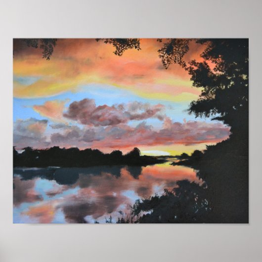 Reflectie over de Zambezi Poster (Voorkant)