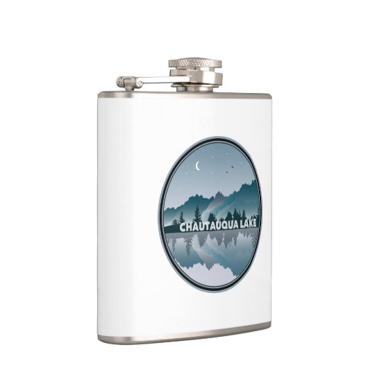 Reflectie over het Chautauqua Lake New York Heupfles (Rechts)