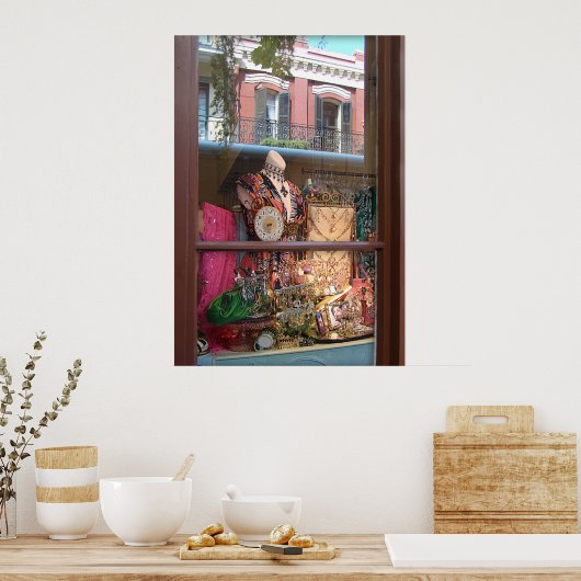 reflectie over het NOLA-venster Poster (Keuken)