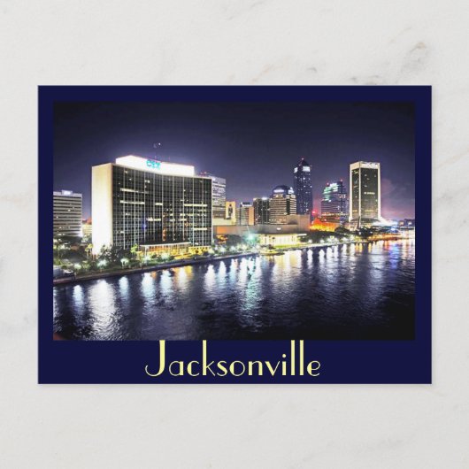 reflectie over Jacksonville op de rivier Briefkaart (Voorkant)