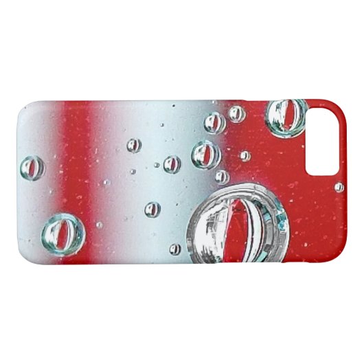 reflectie over rode en witte strepen water Case-Mate iPhone case (Achterkant (Horizontaal))
