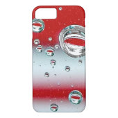 reflectie over rode en witte strepen water Case-Mate iPhone case (Achterkant)