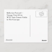 Reflectie PC Twin Towers Uitzicht ~ WTC NYC Nederl Briefkaart (Achterkant)