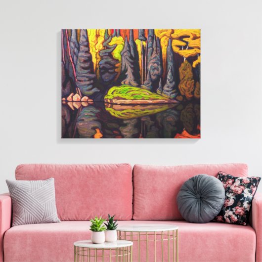 Reflectie, Sand Lake, Algoma | Lawren Harris | Canvas Afdruk (Insitu (Woonkamer))