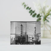 Reflectie Sandcastle window B/W Briefkaart (Staand voorkant)