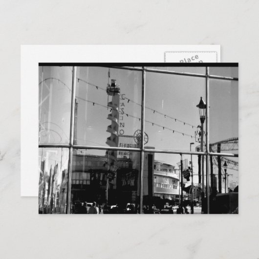 Reflectie Sandcastle window B/W Briefkaart (Voorkant / Achterkant)