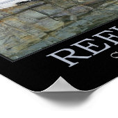 Reflectie Silence Rock Wall Inspirerend Quote Poster (Hoek)