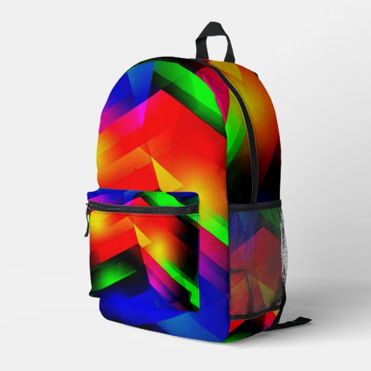 Reflectie snijlijnen bedrukte rugzak (Achterkant Hoek Rechts)