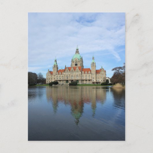 Reflectie - stadhuis - Hannover Duitsland Briefkaart (Voorkant)