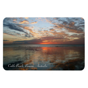 Reflectie Sunset, kabelstrand, Broom - Magnet Magneet