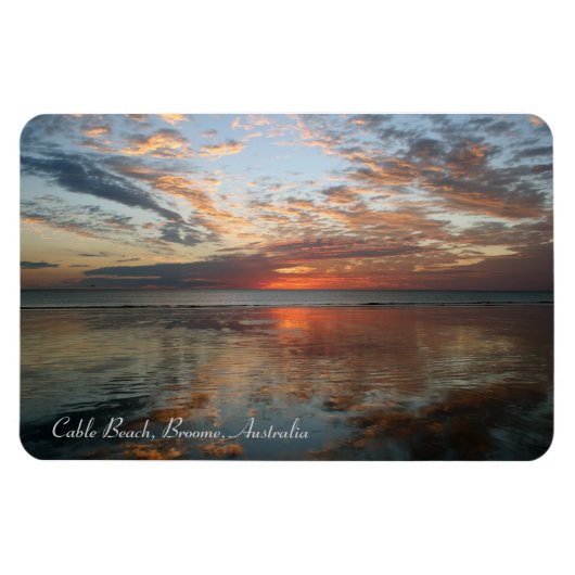 Reflectie Sunset, kabelstrand, Broom - Magnet Magneet (Horizontaal)