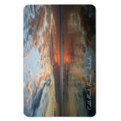 Reflectie Sunset, kabelstrand, Broom - Magnet Magneet (Verticaal)