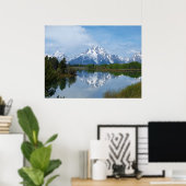 Reflectie Teton Mountain Poster (Thuiskantoor)