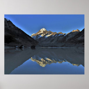 Reflectie van Aoraki Poster