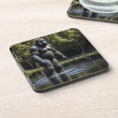 Reflectie van Bigfoot in Water Bier Onderzetter (Linkerzijde)