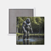 Reflectie van Bigfoot in Water Magneet (Voorkant / Achterkant)