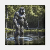 Reflectie van Bigfoot in Water Magneet (Voorkant)