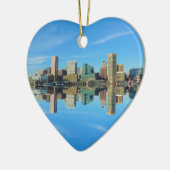 Reflectie van de binnenstad Baltimore Maryland Sky Keramisch Ornament (Links)