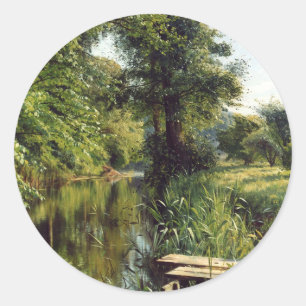 Reflectie van de lente door Peder Mork Monsted Ronde Sticker