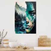 Reflectie van de natuur poster (Keuken)