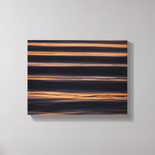 Reflectie van de zonsondergang boven de rivier canvas afdruk