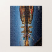 Reflectie van Downtown Des Moines, Iowa Legpuzzel (Verticaal)