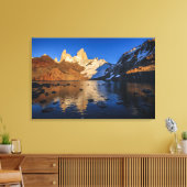 Reflectie van Fitz Roy op Sunrise Canvas Afdruk (Insitu (Woonkamer))