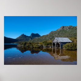 Reflectie van het Cradle Mountain- en Dove-meer Poster