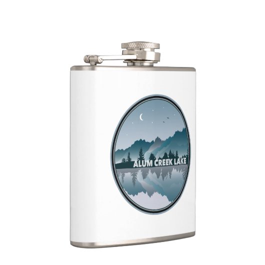 Reflectie van het meer Ohio van Alum Creek Heupfles (Rechts)