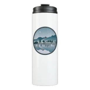 Reflectie van het meer Ohio van Alum Creek Thermosbeker