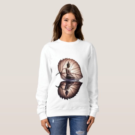 🌿✨ "Reflectie van Liefde - Boeddha's Sereniteit"  Trui (Voorkant volledig)