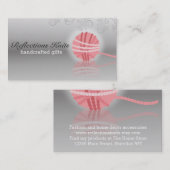 reflectie van roze garen breitter breitting croche visitekaartje (Voorkant / Achterkant)