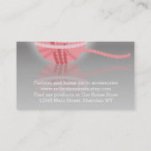 reflectie van roze garen breitter breitting croche visitekaartje (Achterkant)