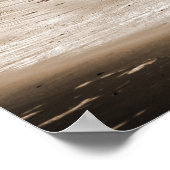 reflectie van sepia en kalme golven poster (Hoek)