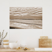 reflectie van sepia en kalme golven poster (Keuken)