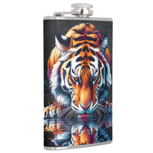 Reflectie van Tiger Drink Water Heupfles (Rechts)