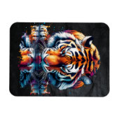 Reflectie van Tiger Drink Water Magneet (Horizontaal)