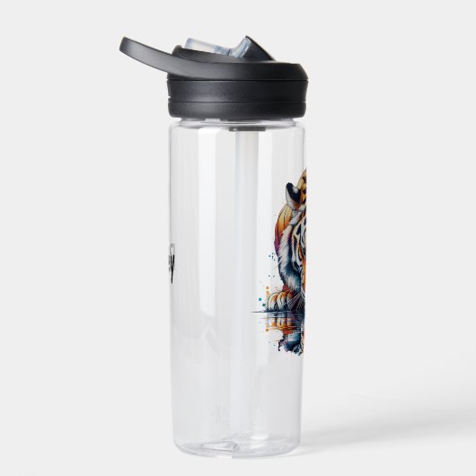 Reflectie van Tiger Drink Water Waterfles (Rechts)