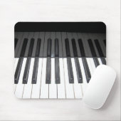 reflectie van zwarte en witte pianolleutels muismat (Met muis)