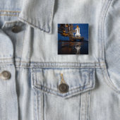 reflectie vierkante button 5,1 cm (In situ)