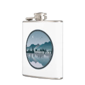 Reflectie voor het Conesus Lake New York Heupfles (Links)