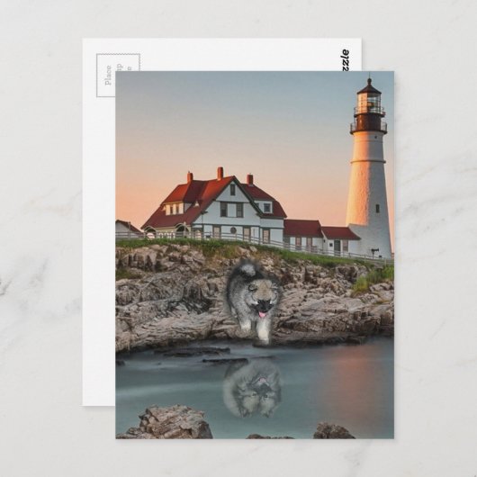 Reflectie vuurtoren briefkaart (Voorkant / Achterkant)